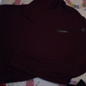 Long Sleeve Mens Maroon Shirt